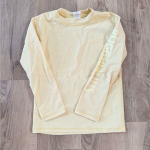 Kids Yellow Long Sleeve Rash Guard